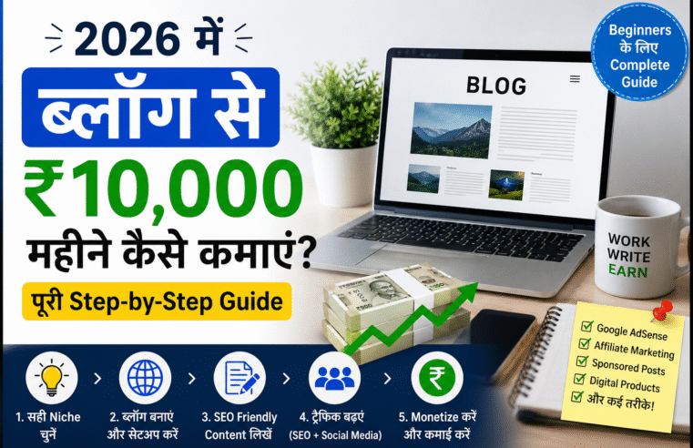 Blog se ₹10,000 mahine kamane ka plan