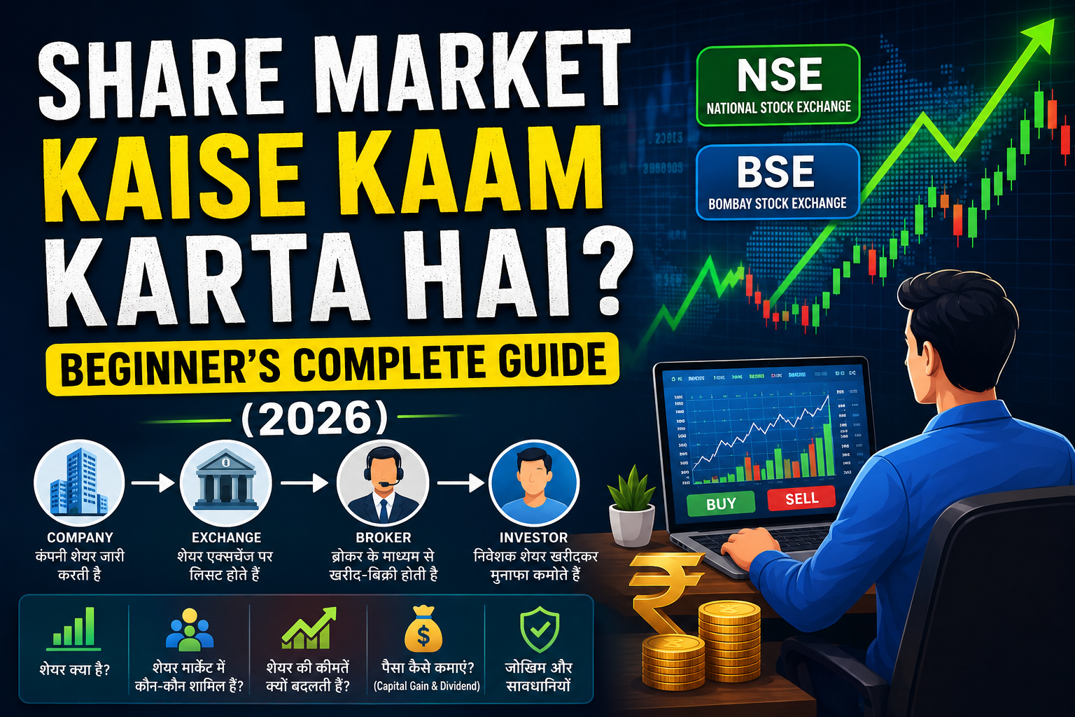 Share Market Kaise Kaam Karta Hai  Beginner Guide 2026