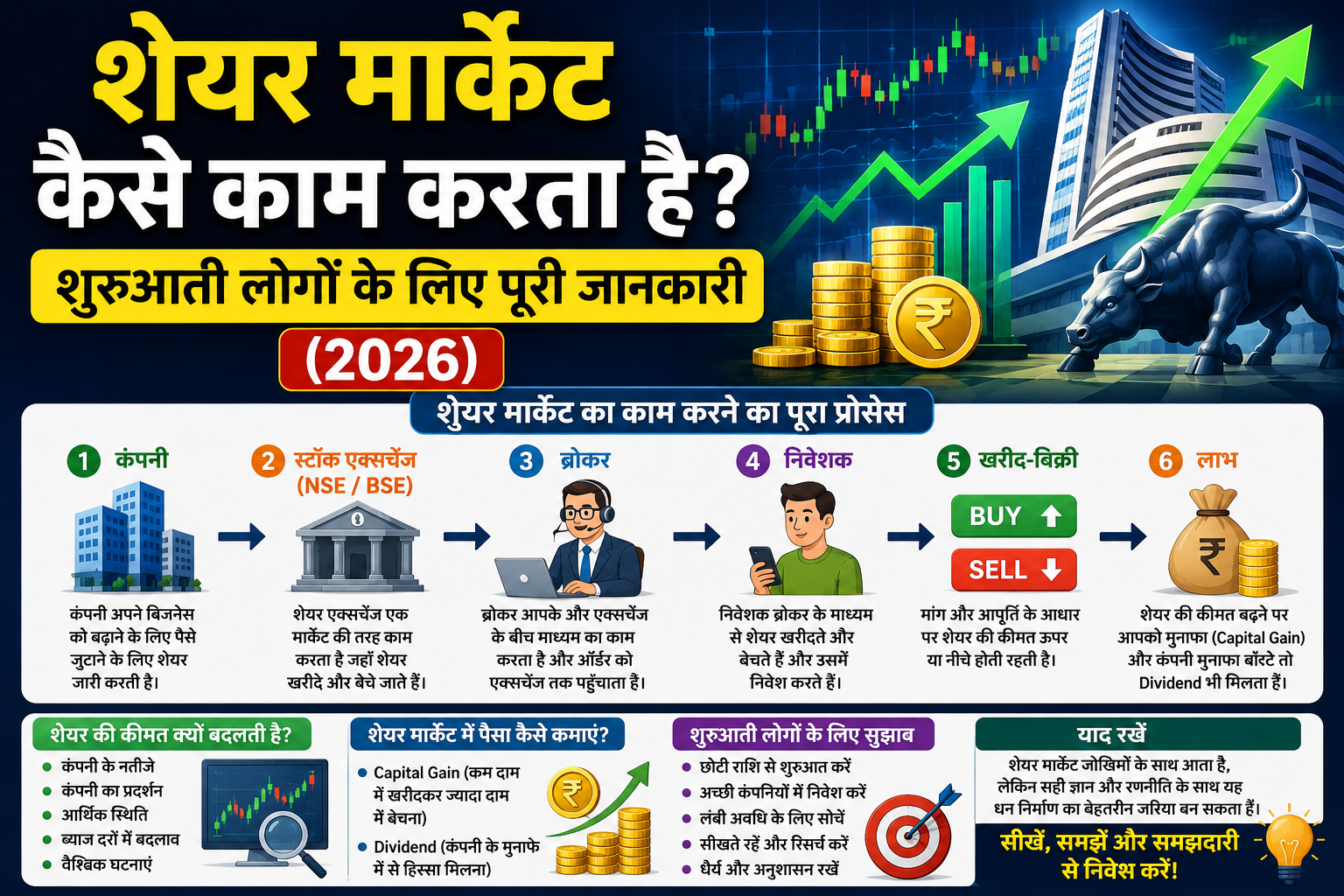 Share Market Kaise Kaam Karta Hai Beginner Guide 2026