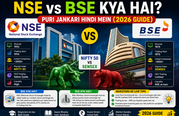 NSE vs BSE Kya Hai ? Puri Jankari Hindi Mein 2026 Guide