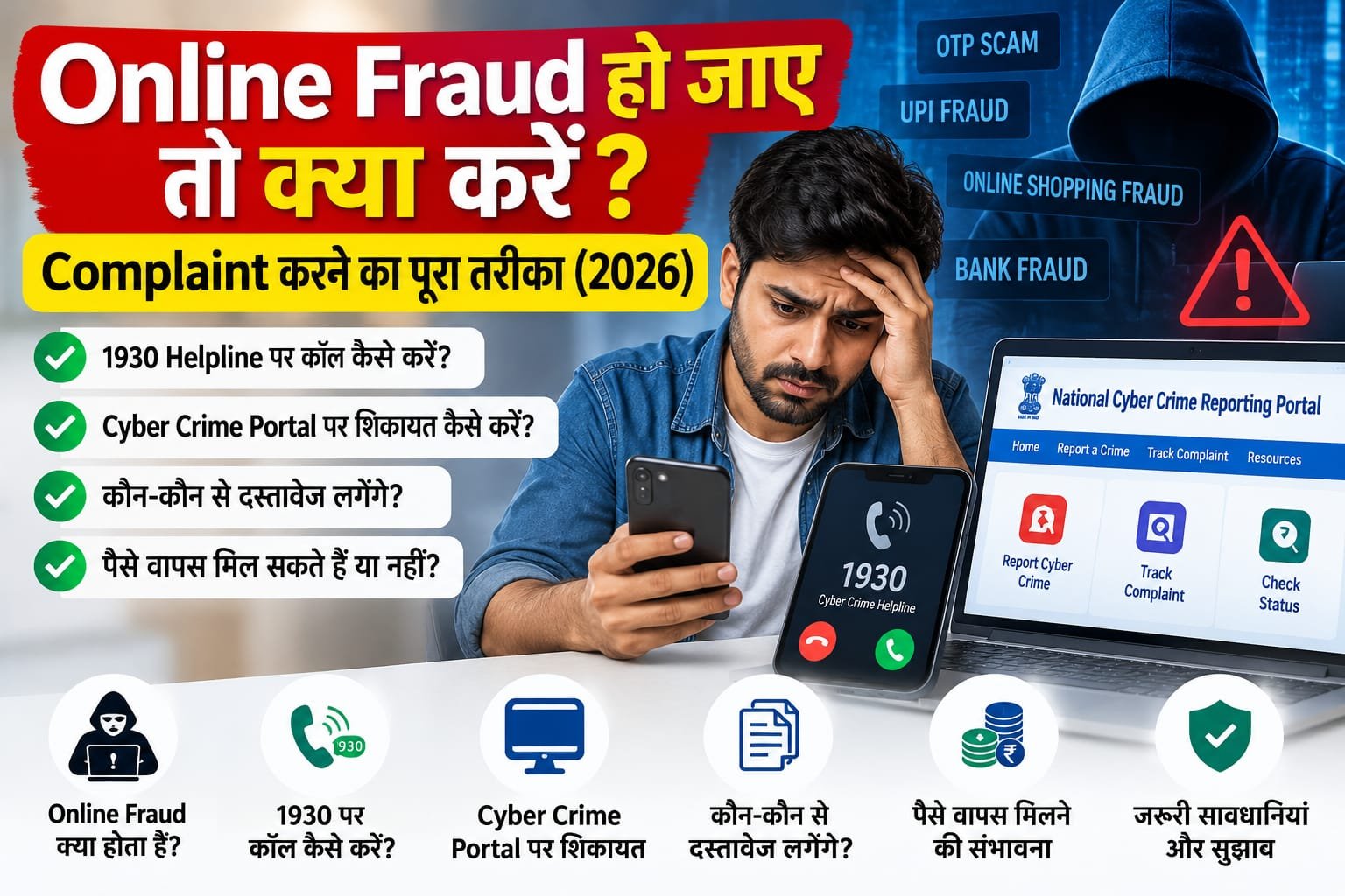 Online Fraud हो जाए तो क्या करें Complaint करने का पूरा तरीका 2026